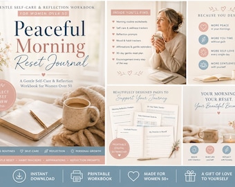 Peaceful Morning Reset Journal for Women Over 50 (Printable PDF)