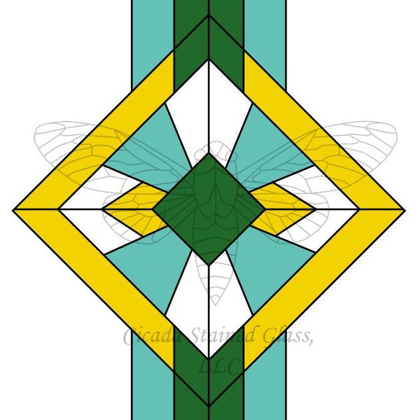 Art Deco Stained Glass Pattern