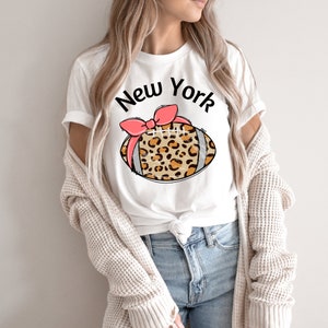 New York Football Shirt Game Day Shirt Gepard Print Game Day Vibes Damen Ny Football Shirt Frauen Fußball Shirt Sonntag Fußball T-Shirt