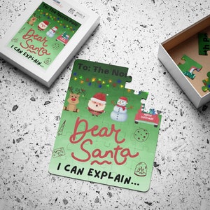 Kids&#39; Christmas Holiday Puzzle. Dear Santa, I Can Explain Gift for Kids Childs Gift for Christmas Holiday Activities for Kids Christmas Fun