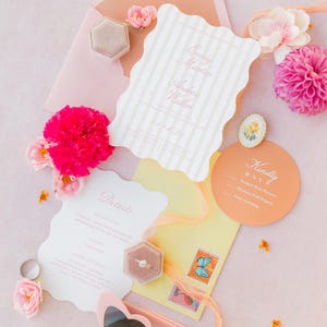 The Emily; Semi Custom; 3 Card Wedding Invitation Suite | Bold, Colorful Wedding Invitations | Printed & Shipped