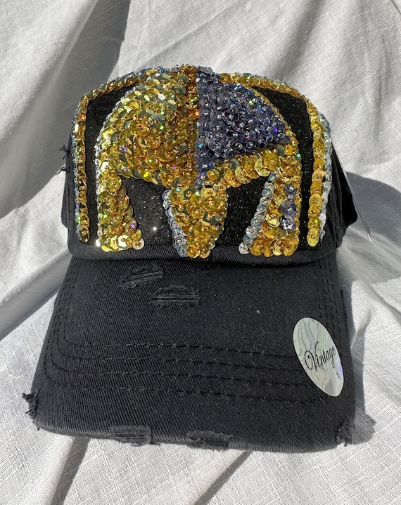 Vintage Sequined Baseball Cap Men and Women Rhinestone Baseball Cap Washed Distressed Cap  main image 4