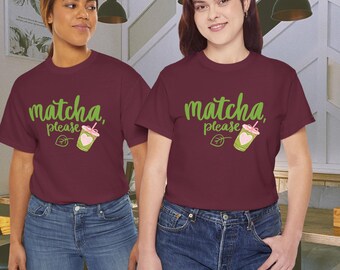 Matcha Please Graphic Tee | Bubble Tea Drink Shirt