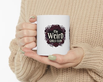 Mok van de Weird Girls Club, koffiekopje met gotische roos