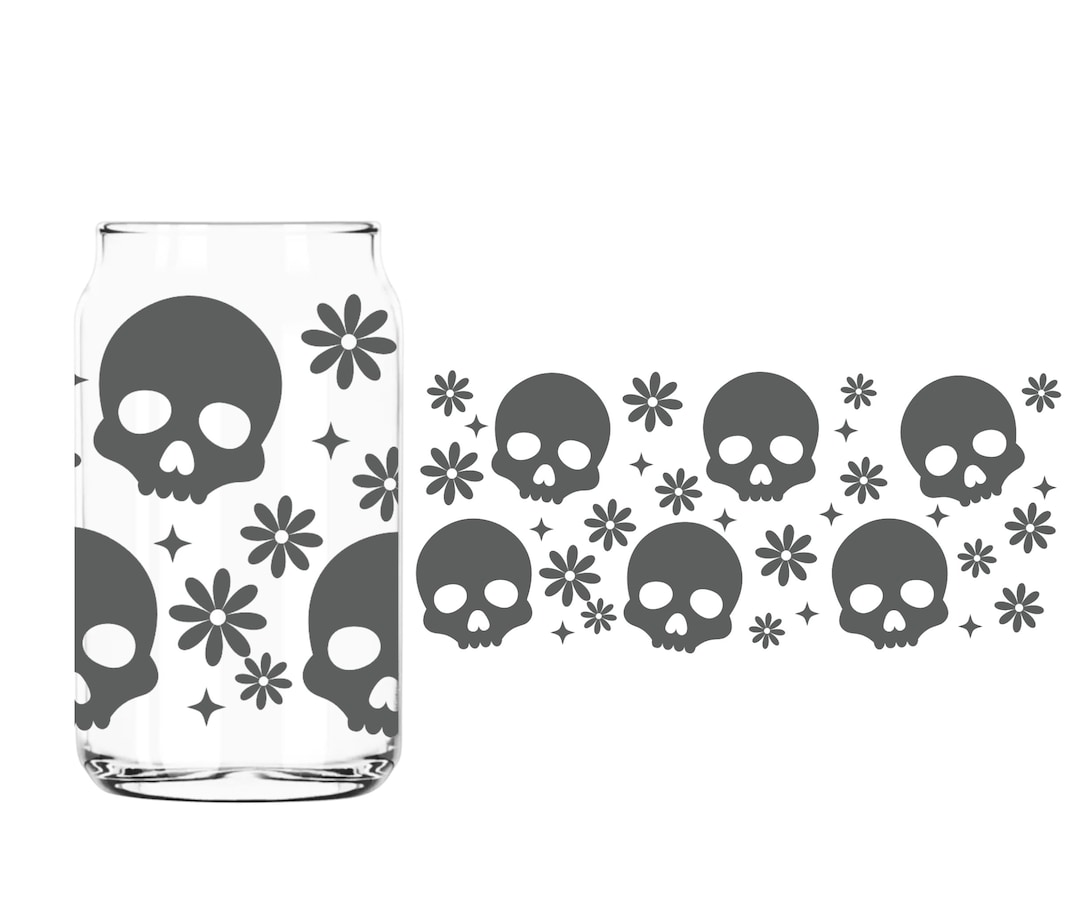 Glass Can Vinyl Decal Beer Can Glass Can Wrap 16oz Glass Etsy
