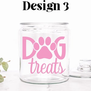 Dog Treat Decal, Treat Jar Container Sticker, Animal Food, Custom Vinyl ...