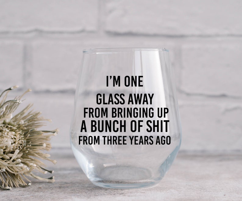 Wine Glass Decals Tumbler or Coffee Cup Decal I'm One Etsy