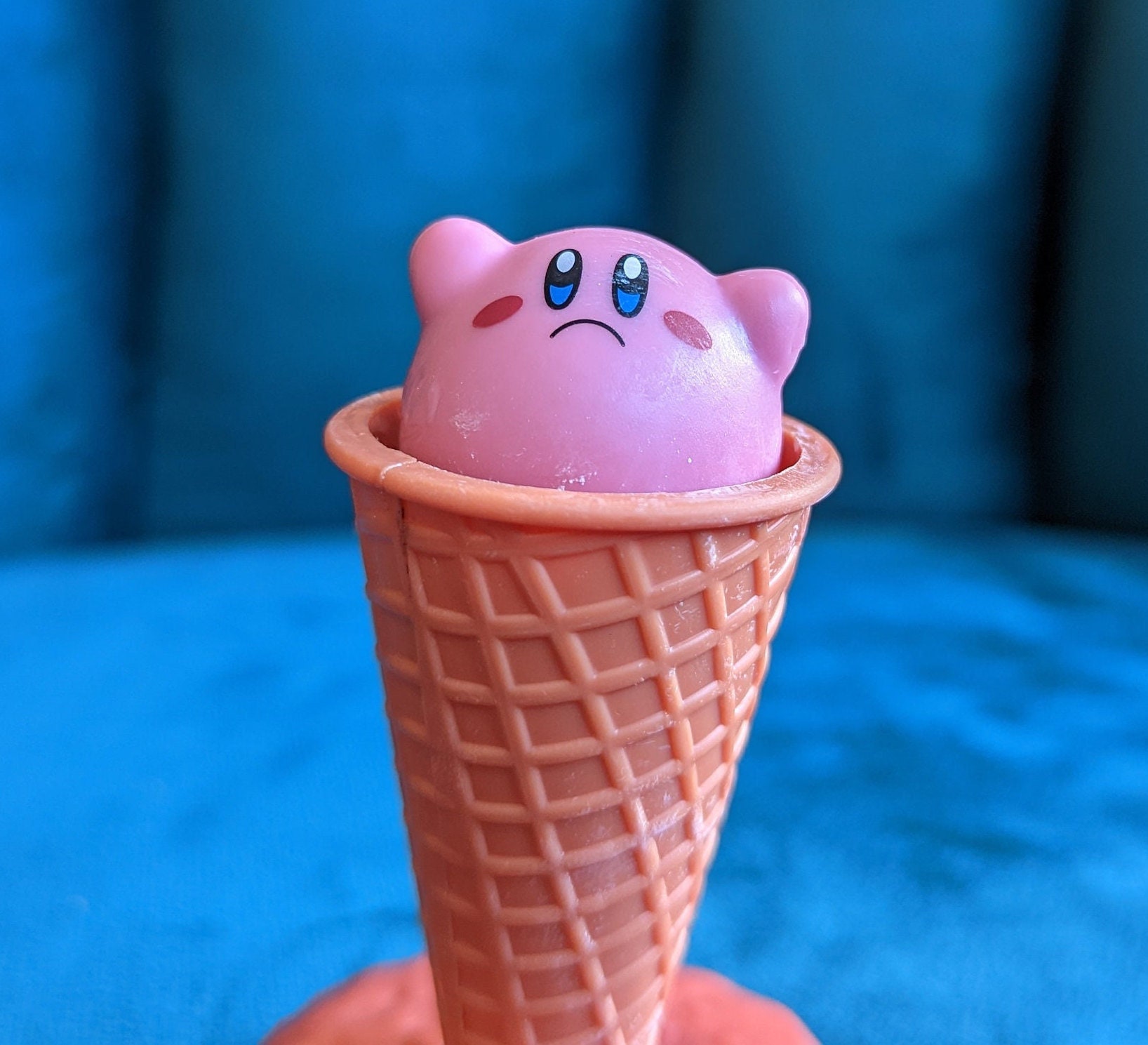 Kirby Stuck in Cone Kirby Wedged in Ice Cream Cone Kirby Etsy