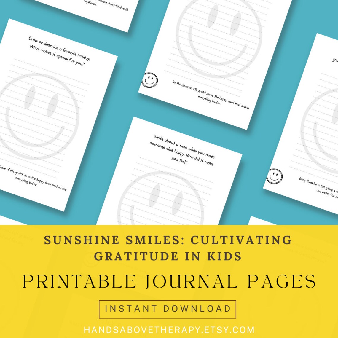 Printable Gratitude Journal for Kids With Writing Prompts - Etsy