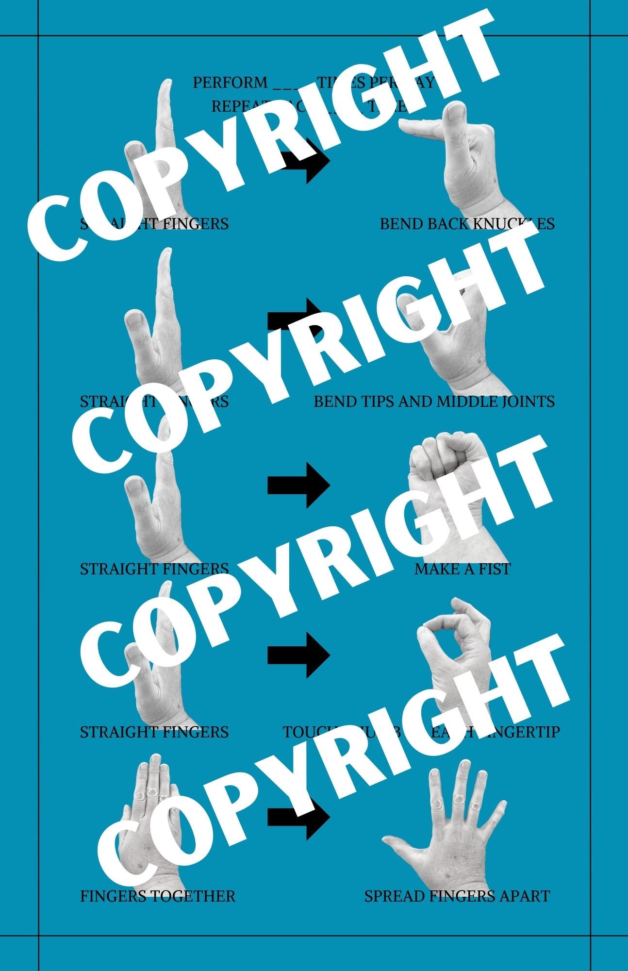 6 Pack Hand Exercise PDF Etsy