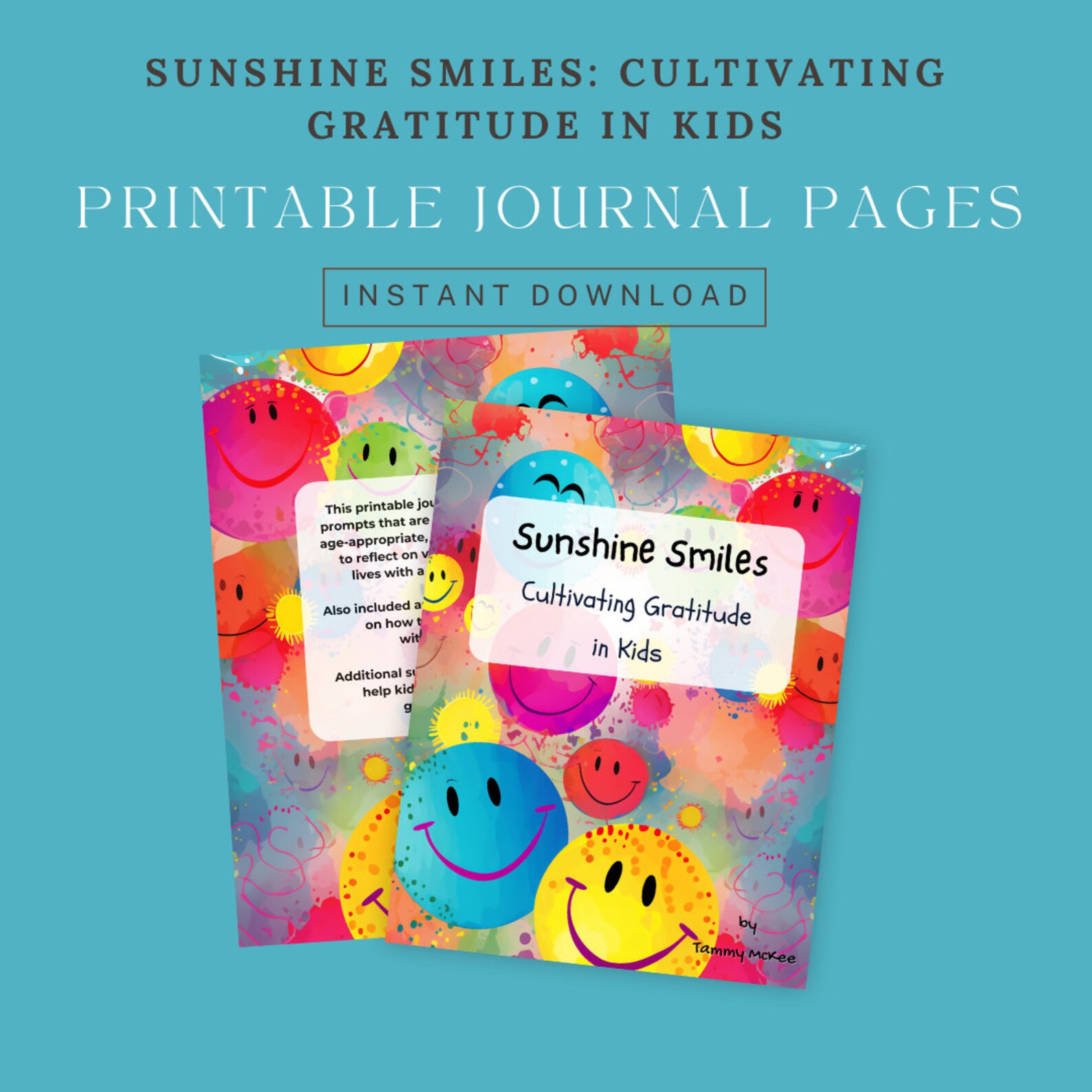 Printable Gratitude Journal for Kids With Writing Prompts - Etsy
