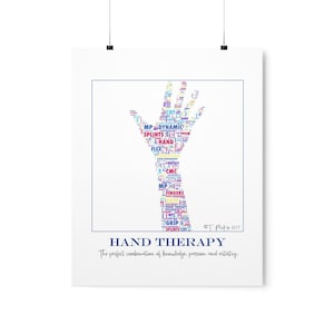 Hand Therapy Word Art 16&quot;x20&quot; Poster