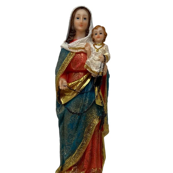 Virgen del Rosario | Our Lady of Rosary 12 Inch Resin Statue Beautifully Finished 5946 Brand New