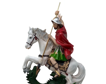 San Jorge | Saint George 14 Inch Resin Statue Finely Finished 410376 Brand New