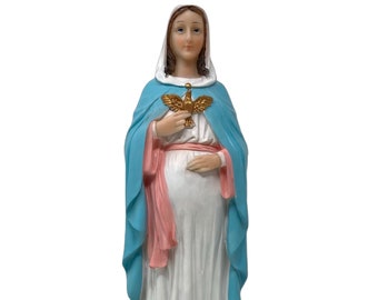 Dulce Espera | Our Lady of Hope 12 Inch Resin Statue Pregnant 5065 Brand New