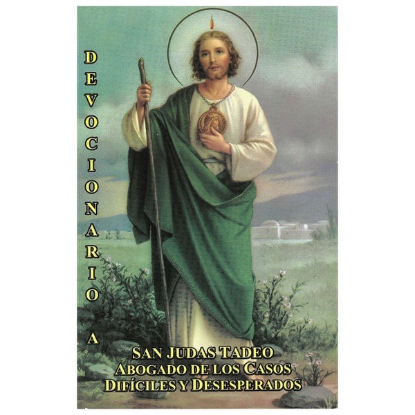 Libro de Oraciones en Tapa Blanda | 'Devocionario a San Judas Tadeo ... Difíciles y Desesperados' | 8 1/4" x 5 3/8" x 1/8" | 56 Paginas New