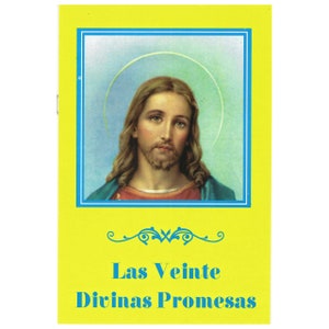 Libro de Oraciones en Tapa Blanda | 'Las Veinte Divinas Promesas' | 8 1/4" x 5 3/8" x 1/8" | 16 Paginas New