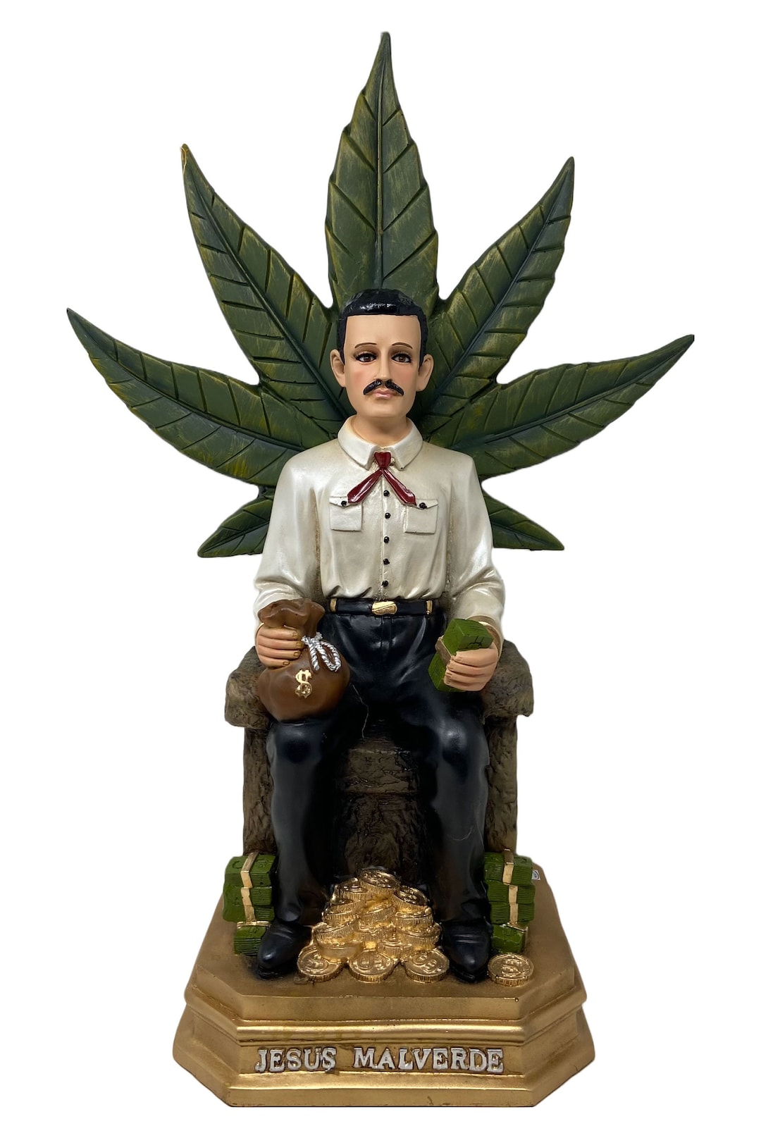 Jesus Malverde 22 Inch Finely Finished Resin Statue Estatua Brand New