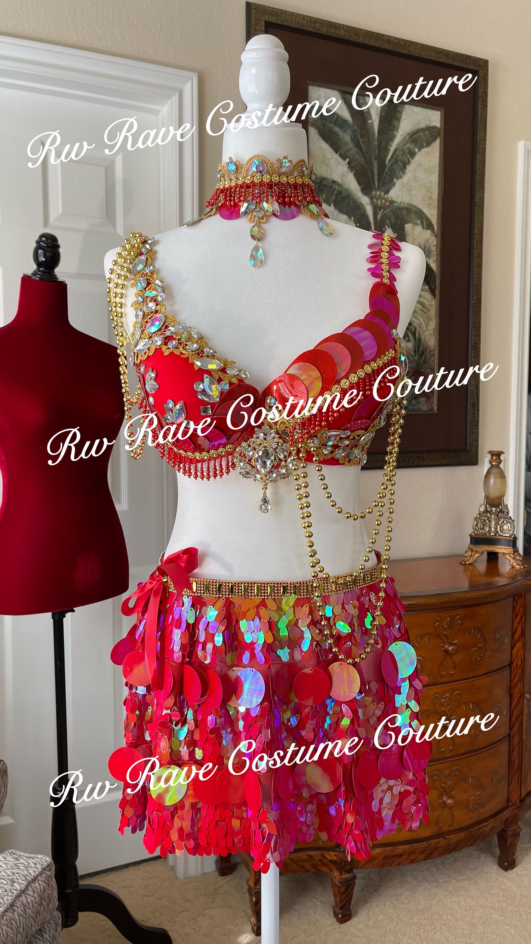 The FIRE DEVIL Brasequin Skirt Choker 