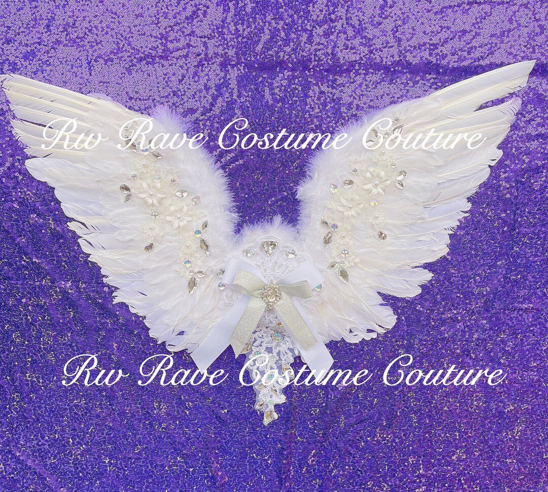 Feather Angel Wings & Halo Accessory Kit - Costume Accessory