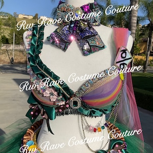 The Mad Hatter Bra+Choker ONLY/Festival clothing/Halloween costume/Rave outfit/EDC outfit