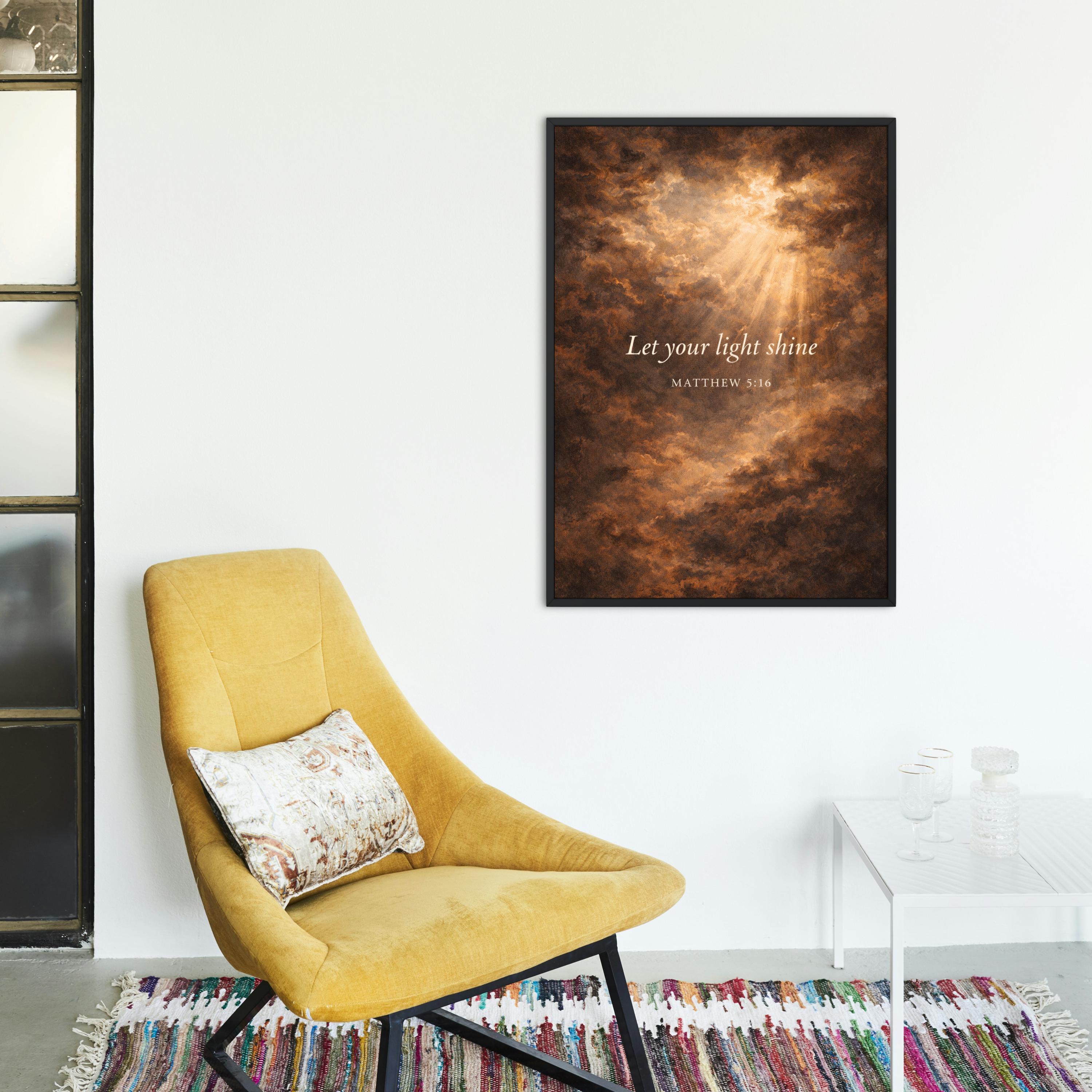Matthew 5:16 Bible Verse Rolled Poster, Let Your Light Shine Wall Art ...