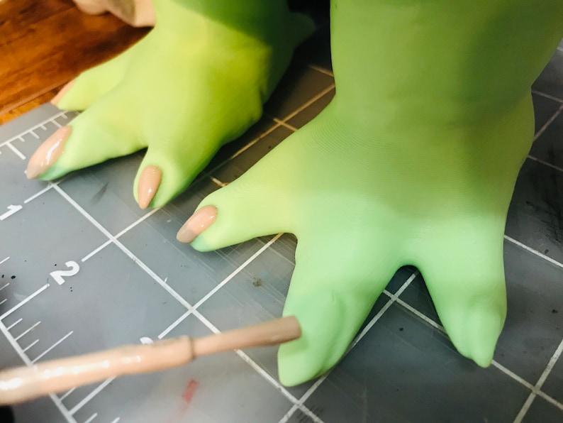3D-printade fötter till 28 cm stora Mattel Grogu (aka: Barnet) eller Baby Yoda plyschdockor. bild 6