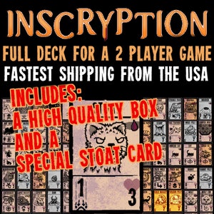 Inscryption Card Game plus box and Bloated Stoat card