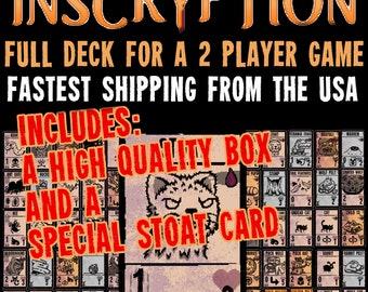 Inscryption Card Game plus box and Bloated Stoat card