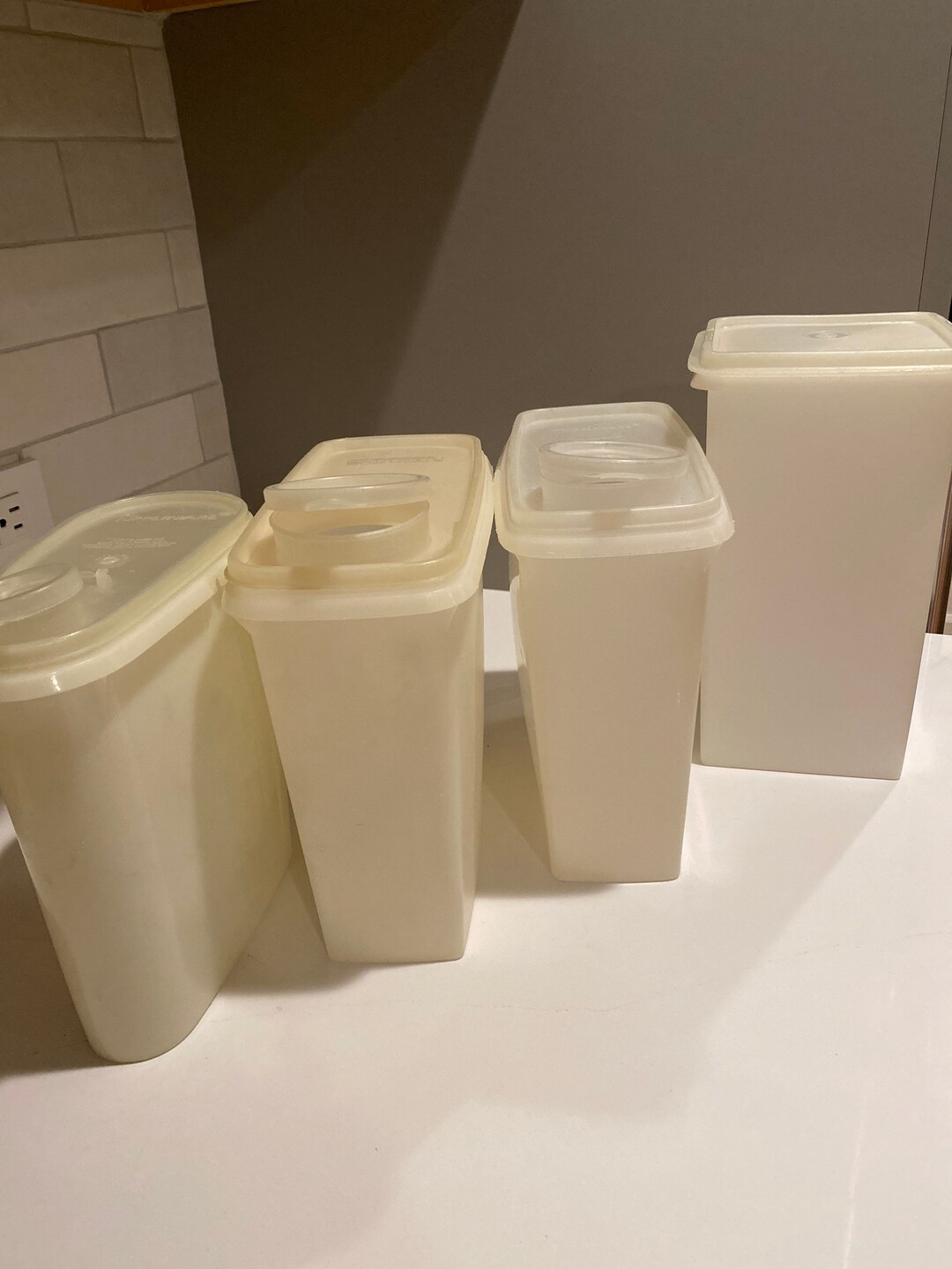 Vintage Tupperware Containers set of 4 Etsy