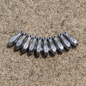50 of 1-1/2 oz Round River Sinkers - Lead Fishing Weights - Free Shipping