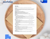 ATS Resume Template, Modern Tech Resume, Software Engineer Resume Template Word, Professional Minimalist CV, Instant Download