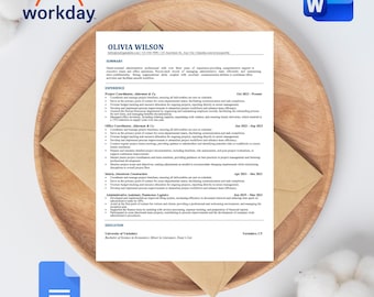 ATS Lebenslauf Vorlage Word | Moderner professioneller Lebenslauf | Sauberer minimalistischer Lebenslauf | Sofortdownload | Bearbeitbare Microsoft Word-Datei 2026