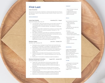 ATS-vriendelijk cv-sjabloon | Overzichtelijk en modern cv voor professionals in Google Documenten | Sjablonen-cv's | Minimalistische lay-out
