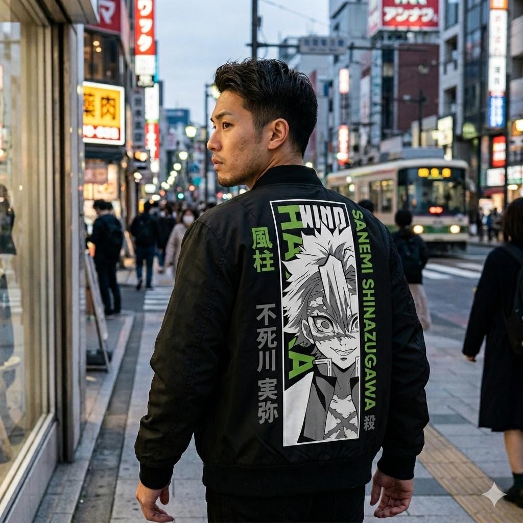 Sanemi Shinazugawa Wind Hashira Bomber Jacket - Etsy