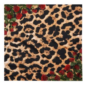 Bandana met luipaardroos en all-over print