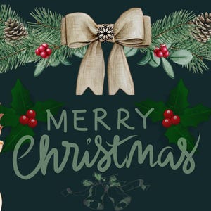 Merry Christmas digital wallpaper