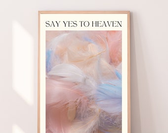 Say Yes to Heaven Song Lyrics Poster Lana Del Rey Lyrics Wall Art ...