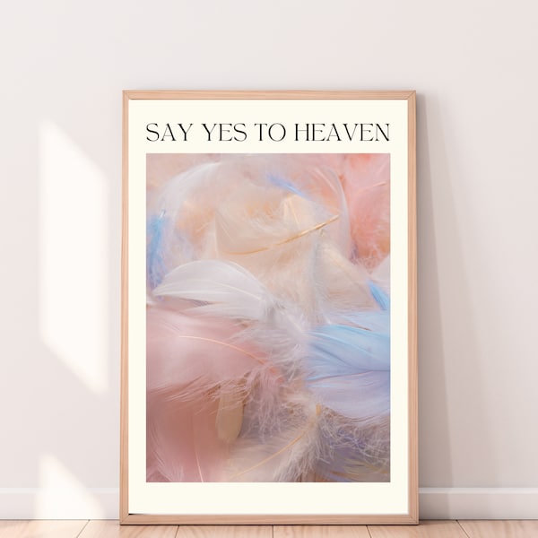 Say Yes to Heaven Song Lyrics Poster | Lana Del Rey Lyrics Wall Art | Lyrics Digital Download Poster | Lana Del Rey Decor | Aesthetic Poster