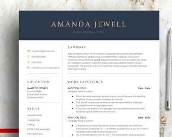 Professional CV 2023 | Modern Resume Template for Word | Resume, Cover Letter, Reference Template, CV Template