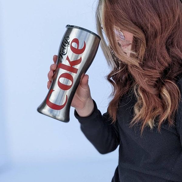 Personalized Diet Coke Inspired Tumbler 20oz Curvy or 30oz Curvy