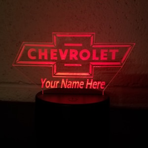 Chevy light up sign shop