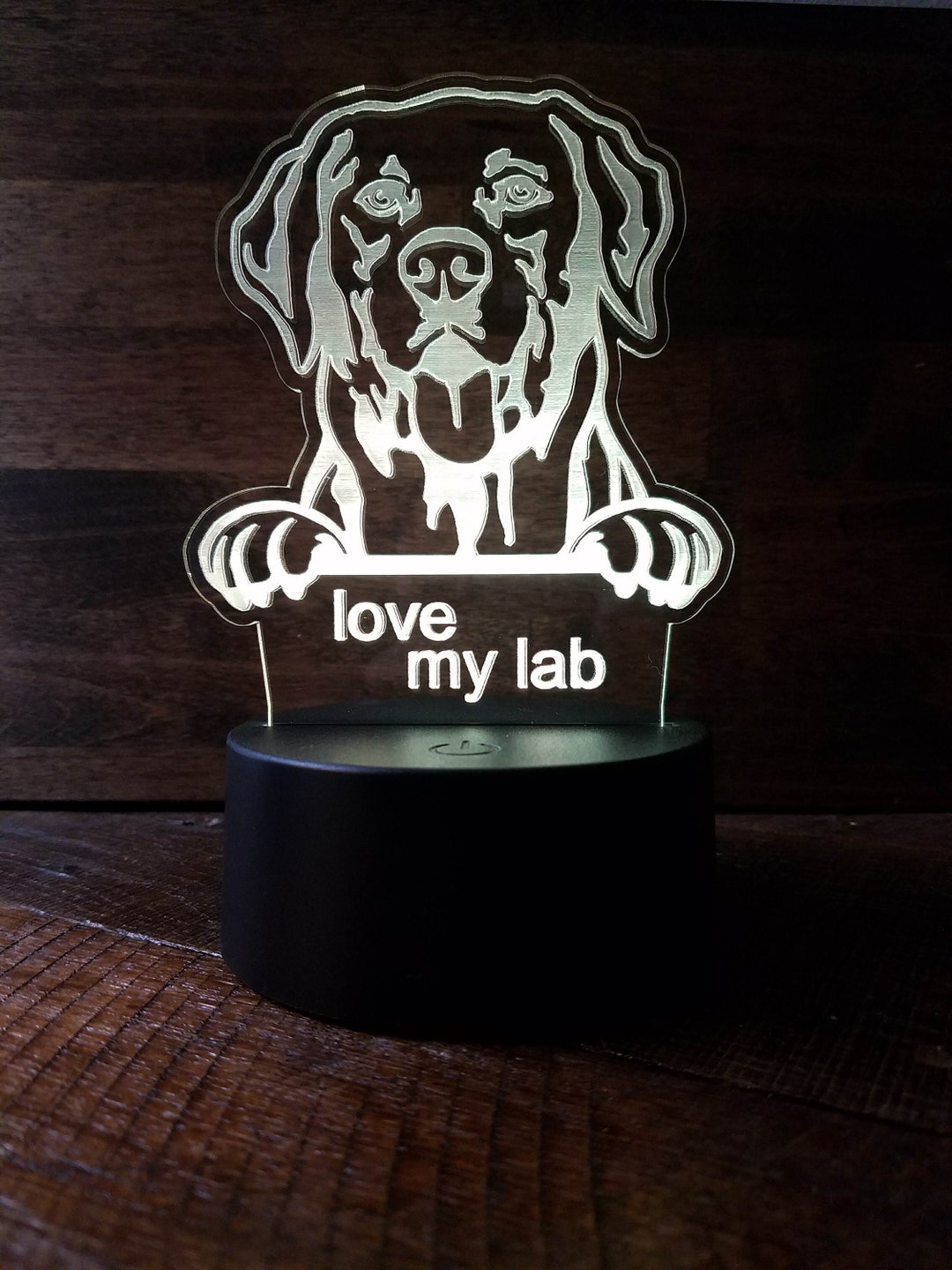 Labrador Dog Personalized Lab Acrylic Night Light / Sign, Multicolored ...