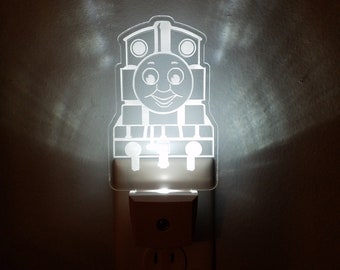 Personalized Thomas the Train Nightlight - wall outlet plug in - automatic