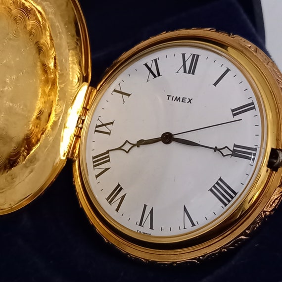 Timex railroad hunter pocket watch clearance