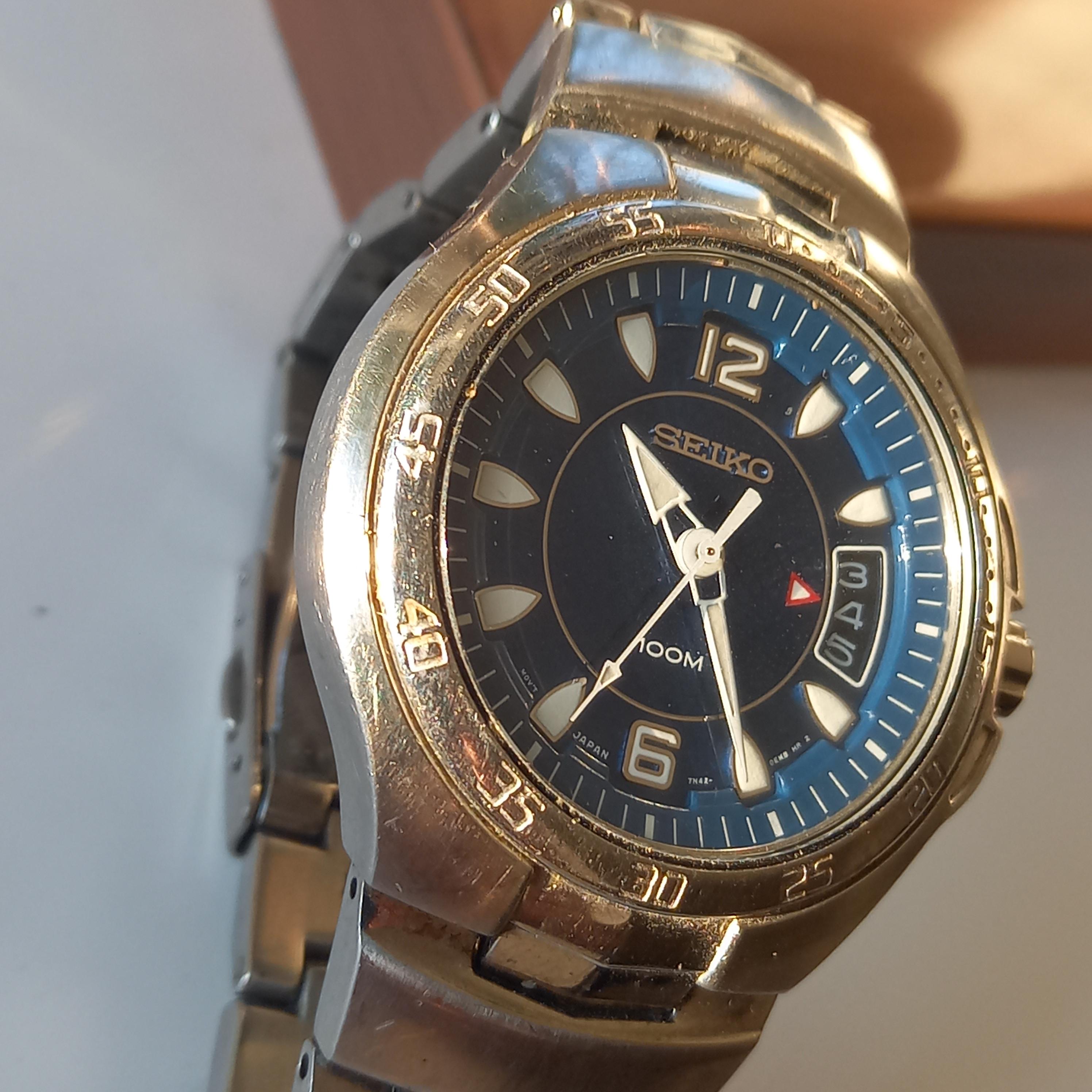 Seiko 7N42 0CN0 40mm Mens Vintage Sports Watch 10ATM - Etsy