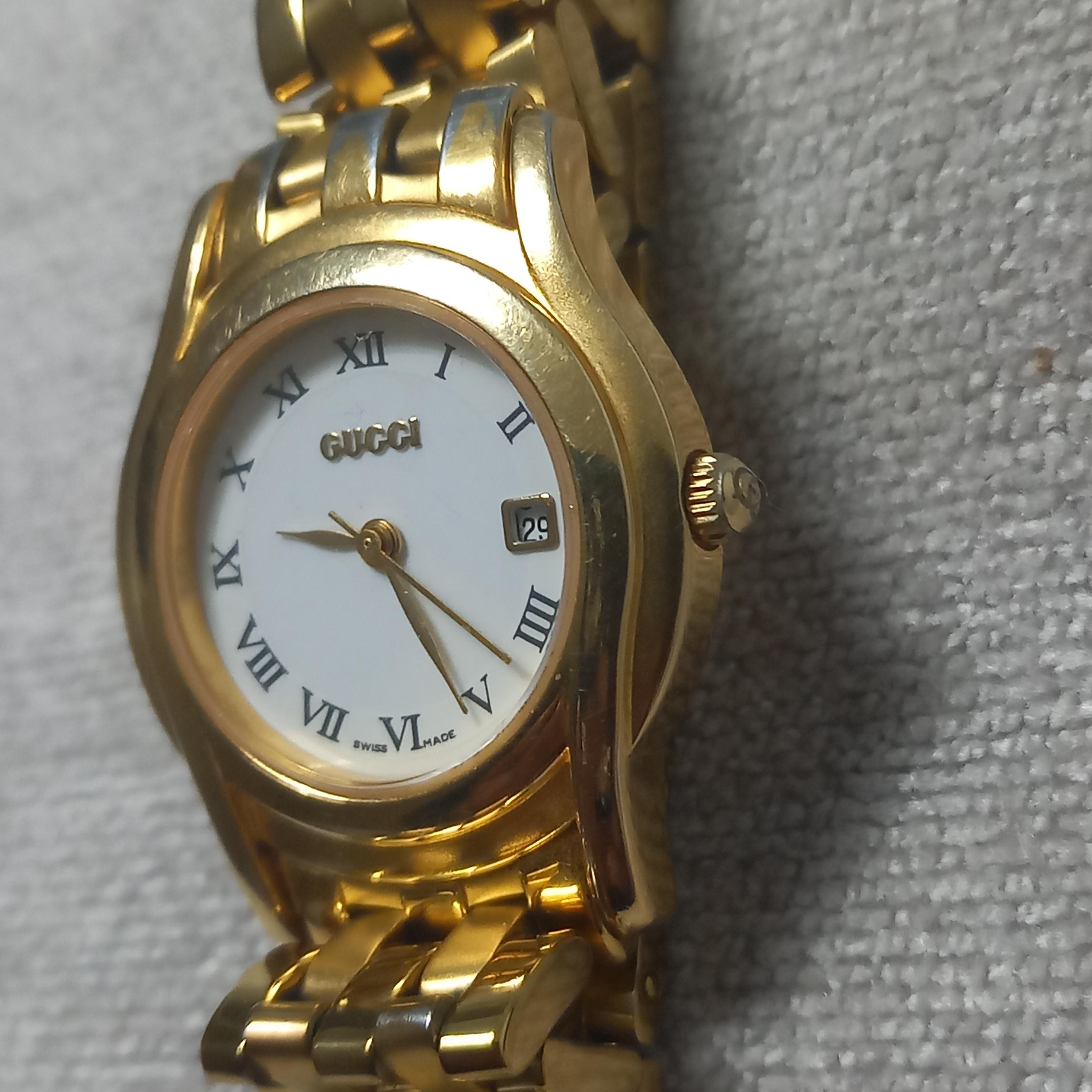 稼働 GUCCI 腕時計 5400L ゴールド ローマン デイト 3412 稼働 GUCCI 腕時計 5400L ゴールド ローマン デイト 3412｜Yahoo