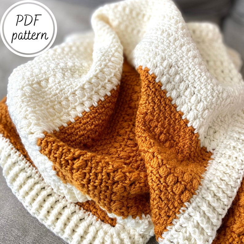 Bobble Baby Blanket crochet baby blanket pattern listing photo by MonsThreadHouseAu