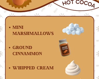 Tarjeta con receta de coberturas tradicionales de cacao (DIY)