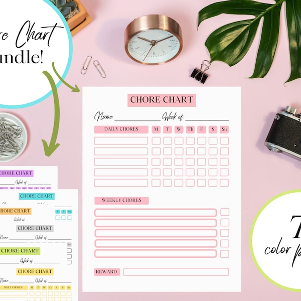 Teenager Chore Chart Printable - Etsy